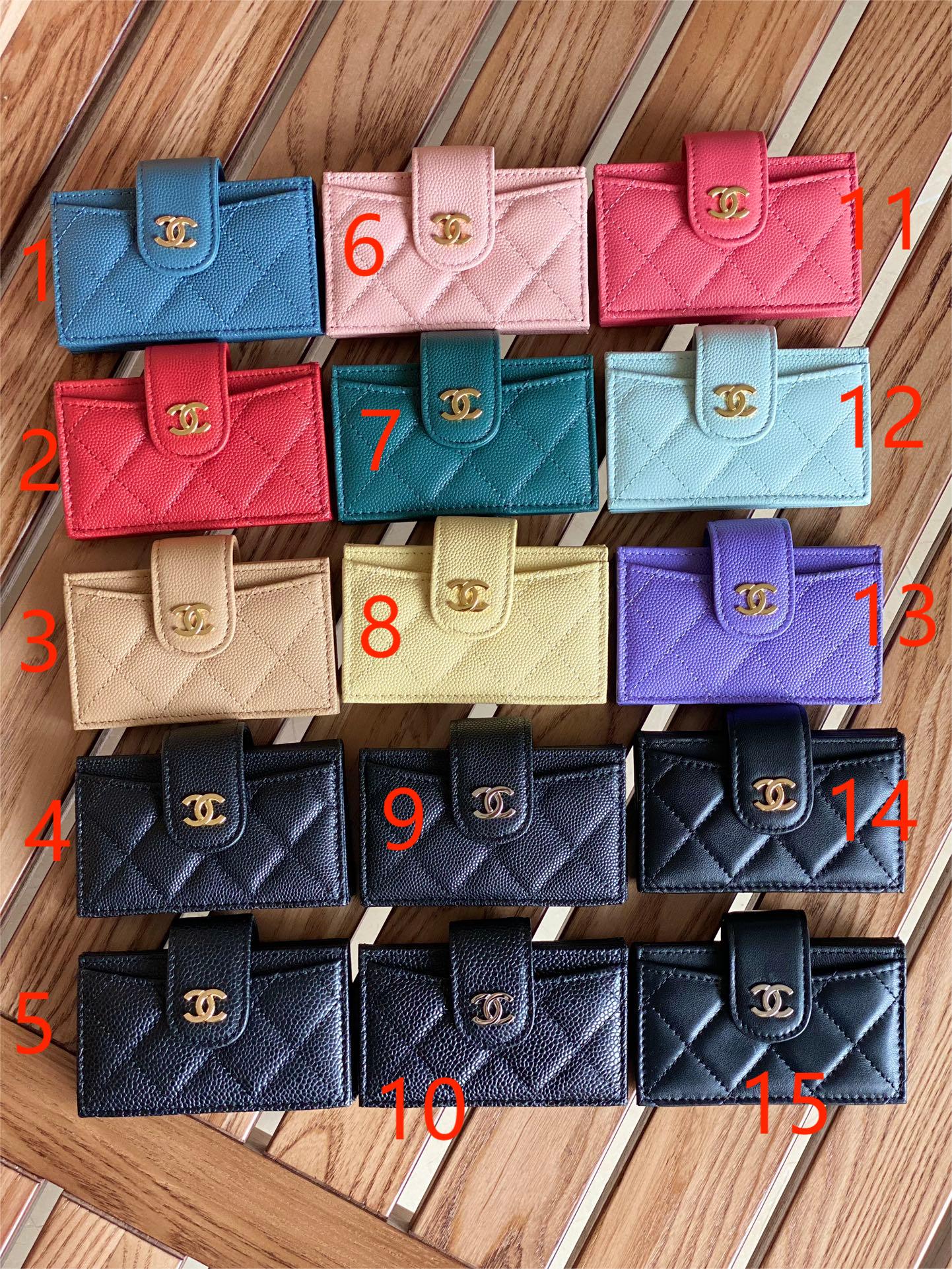 Cha.nel Classic Card Holder Lambskin/Grained Calfskin AP0342