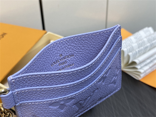 L.V Charms Card Holder Monogram Empreinte Lt Purple M82172