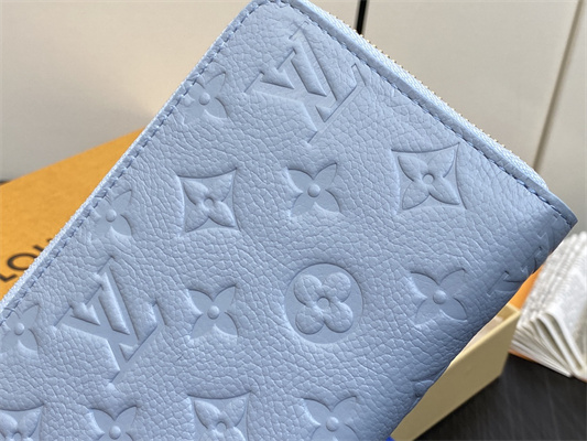 L.V Zipper Wallet Monogram Empreinte Blue M83225