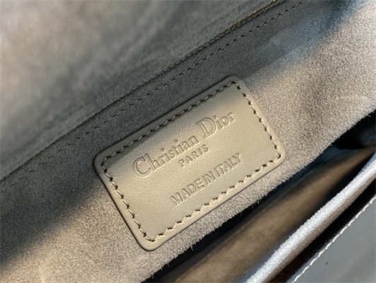 CD Small Lady Di.or My ABCDior Bag Cannage Calfskin With Diamond Motif Grey