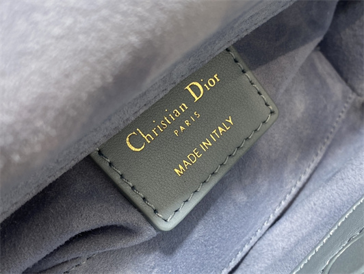 CD Lady D-Joy Micro Bag Cannage Lambskin Gold Tone Metal Cloud Blue