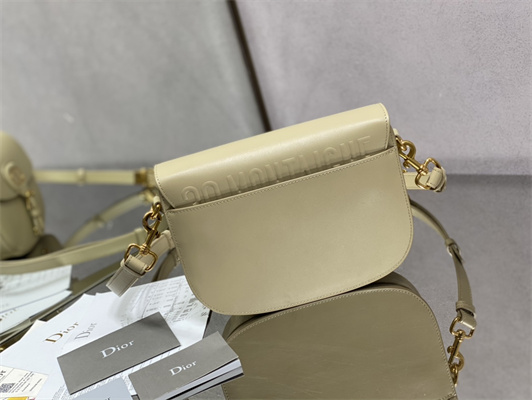 CD Medium Di.or Bobby Bag Box Calfskin Sand-Colored