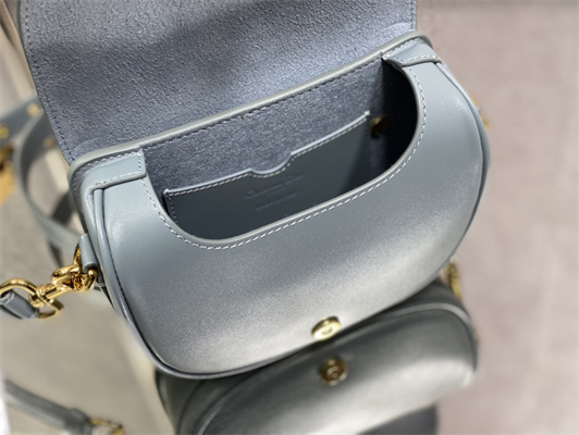 CD Small Di.or Bobby Bag Box Calfskin Blue