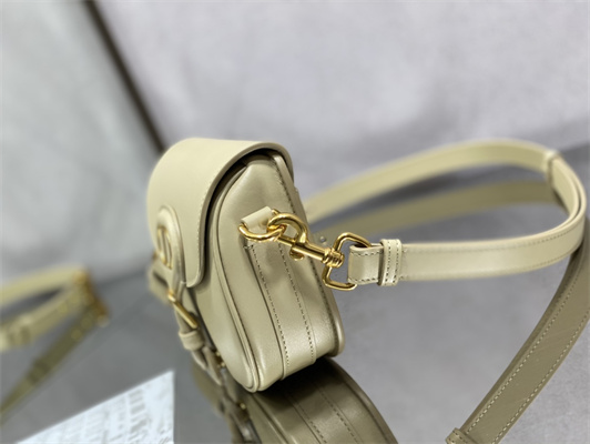 CD Small Di.or Bobby Bag Box Calfskin Sand-Colored