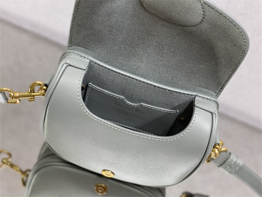 CD Small Di.or Bobby Bag Box Calfskin Stone Grey