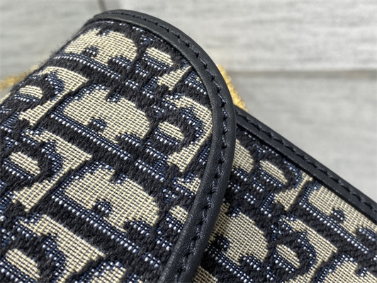 CD Bobby East-West Pouch With Chain Oblique Jacquard