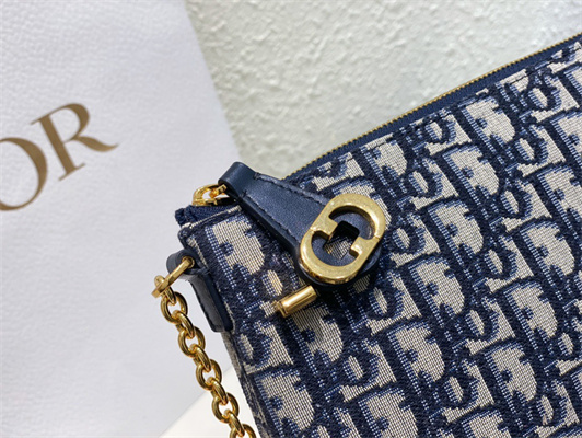 CD Miss Dior Midi Bag Blue Oblique Jacquard