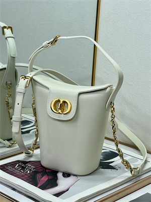 CD 30 Montaigne Amber Mini Bucket Bag Box Calfskin Latte