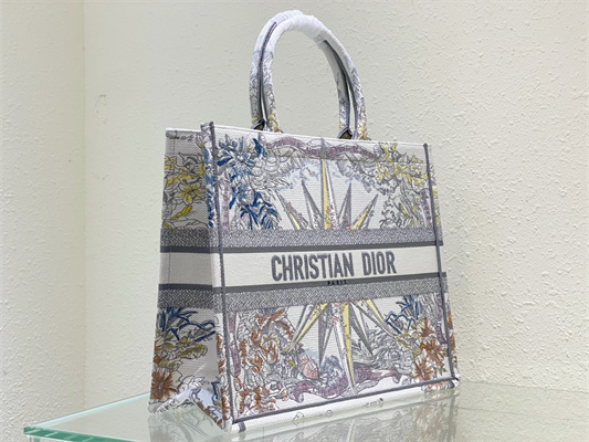 CD Large Book Tote R??ve d’Infini Embroidery Grey Multicolor