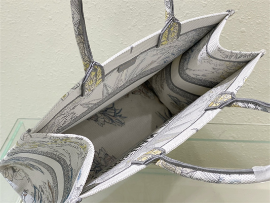 CD Large Book Tote R??ve d’Infini Embroidery Grey Multicolor