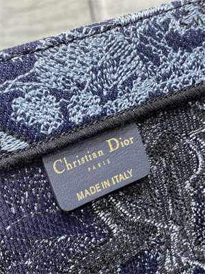 CD Large Book Tote Toile de Jouy Embroidery Denim Blue