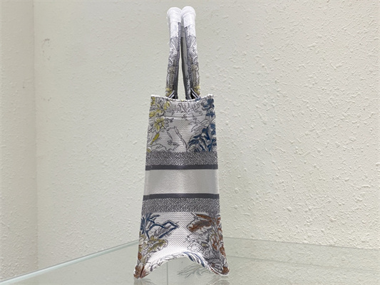 CD Medium Book Tote R??ve d’Infini Embroidery Grey