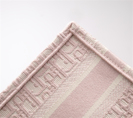 CD Mini Book Tote Pink Oblique Embroidery