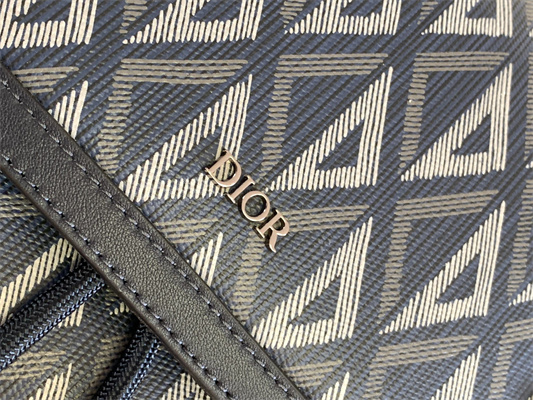 Large Di.or Hit The Road Backpack Navy Blue CD Diamond Canvas