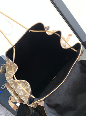 Large Di.or Hit The Road Backpack Brown CD Diamond Canvas