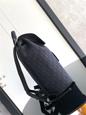 Di.or Motion Backpack Black Oblique Jacquard and Grained Calfskin