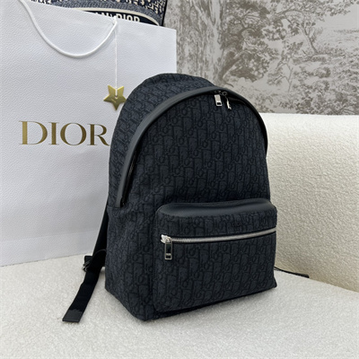 Di.or Rider Backpack Black Oblique Jacquard
