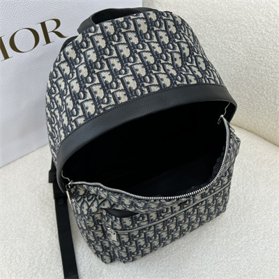 Di.or Rider Backpack Beige and Black Oblique Jacquard