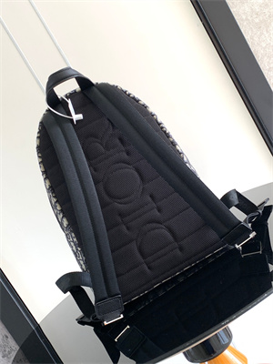 Di.or Kid’s Rider Backpack Beige and Blue Oblique Jacquard