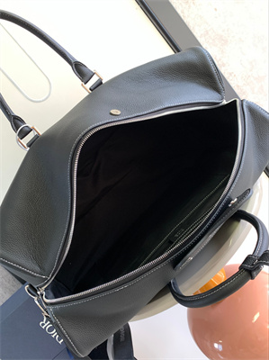 Di.or Lingot 50 Travel Bag Black Grained Calfskin