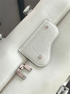 Di.or Lingot 50 Travel Bag Grey Grained Calfskin