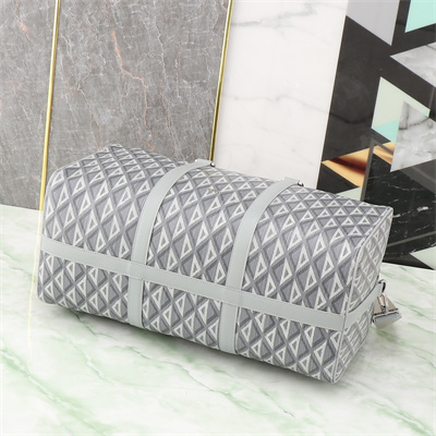 Di.or Lingot 50 Travel Bag Grey CD Diamond Canvas