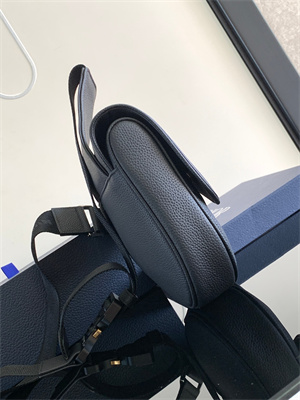 Di.or Saddle Bag Black Grained Calfskin