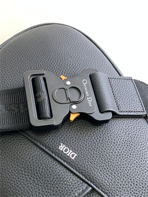 Di.or Saddle Bag Black Grained Calfskin