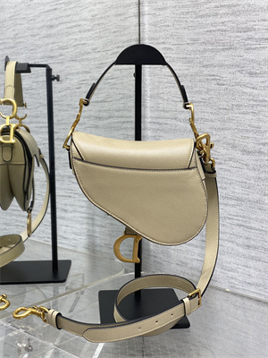 CD Mini Saddle Bag Grained Calfskin Sand Color