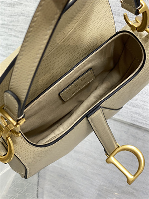 CD Mini Saddle Bag Grained Calfskin Sand Color