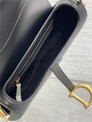 CD Saddle Bag Smooth Calfskin Black Color