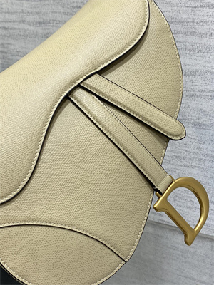 CD Saddle Bag Grained Calfskin Sand Color