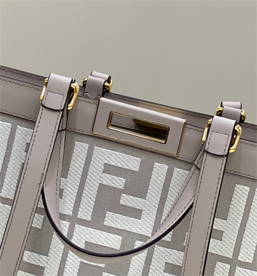 Fen.di Peekaboo X-Tote FF Canvas Grey Color