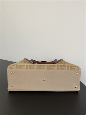 Fen.di Peekaboo X-Tote FF Canvas Brown Color