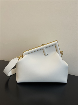 Fen.di FIRST MEDIUM White Leather Bag