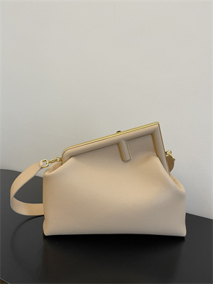 Fen.di FIRST MEDIUM Nude Leather Bag