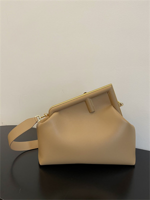 Fen.di FIRST MEDIUM Beige Leather Bag