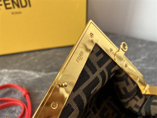 Fen.di FIRST SMALL Red Leather Bag