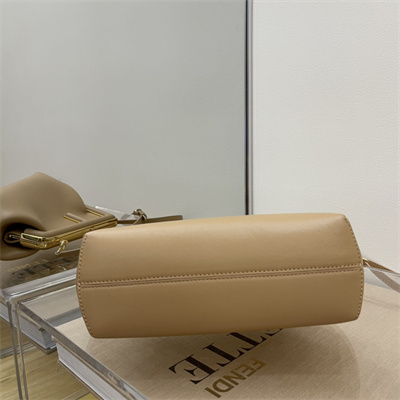 Fen.di FIRST SMALL Beige Leather Bag