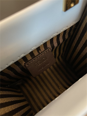 Fen.di MINI SUNSHINE SHOPPER Blue Leather