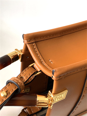 Fen.di MINI SUNSHINE SHOPPER Brown Leather