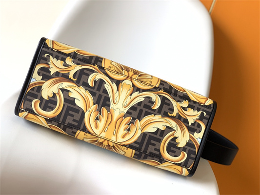 Fen.di FENDACE SUNSHINE Medium Multicolor Printed Leather Shopper