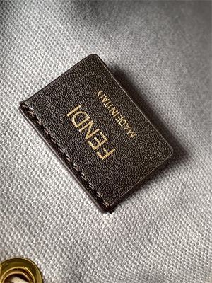 Fen.di MON TRESOR Dove Grey Canvas FF Mini Bag