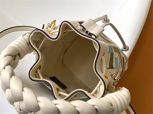 Fen.di MON TRESOR Multicolor Canvas Mini Bag With FF Embroidery