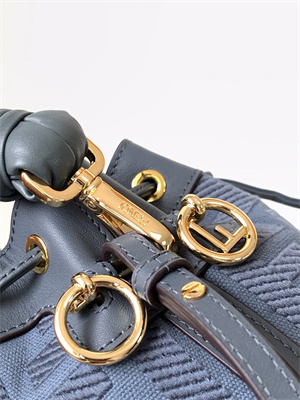 Fen.di MON TRESOR Blue Canvas FF Mini Bag