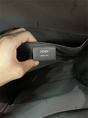 Fen.di Chiodo Diagonal Brown FF Canvas Backpack