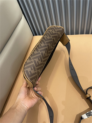 Fen.di Diagonal Multicolor Leather Belt Bag