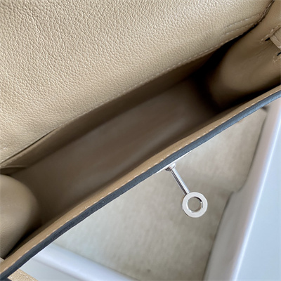 Kelly Danse Bag Evercolor Leather Silver Tone Metal In Trench Color HS