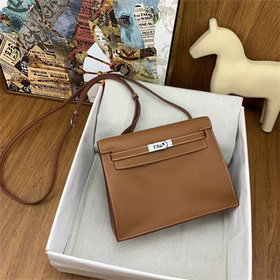 Kelly Danse Bag Evercolor Leather Silver Tone Metal In Gold Color HS