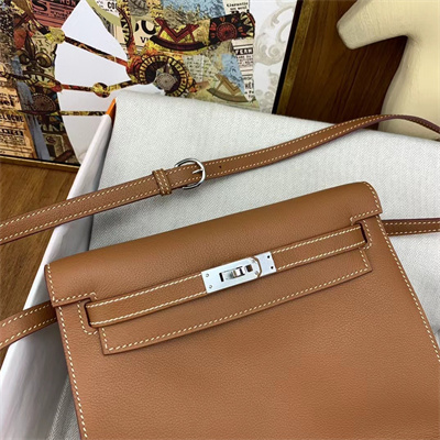 Kelly Danse Bag Evercolor Leather Silver Tone Metal In Gold Color HS